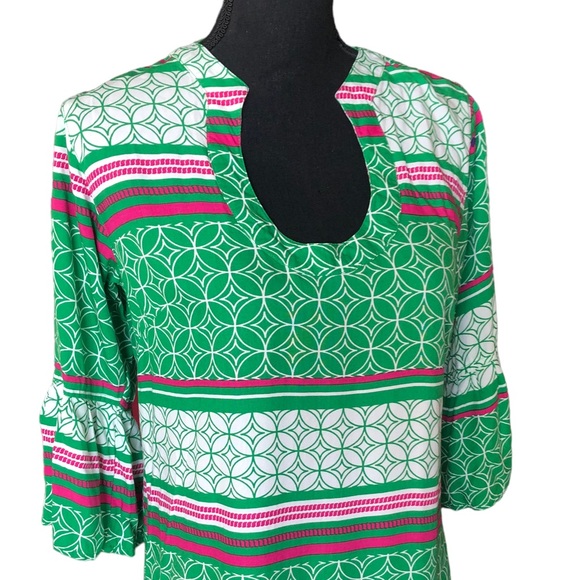 Escapada Longline Tunic 3/4 sleeve rayon popover Tunic - Picture 2 of 8